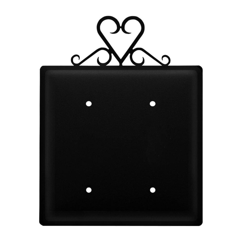 Village Wrought Iron ECC-51 Double Heart Double Elec Cover CUSTOM Product