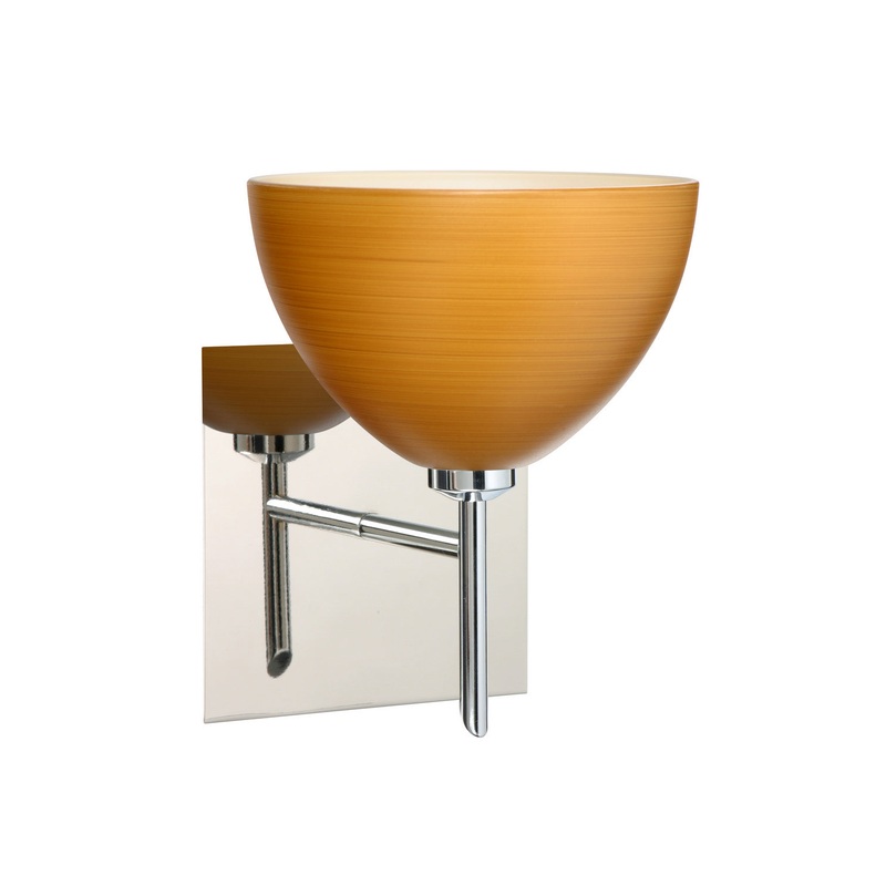 Besa 1SW-4679OK-CR-SQ Brella One Light Wall Sconce Chrome