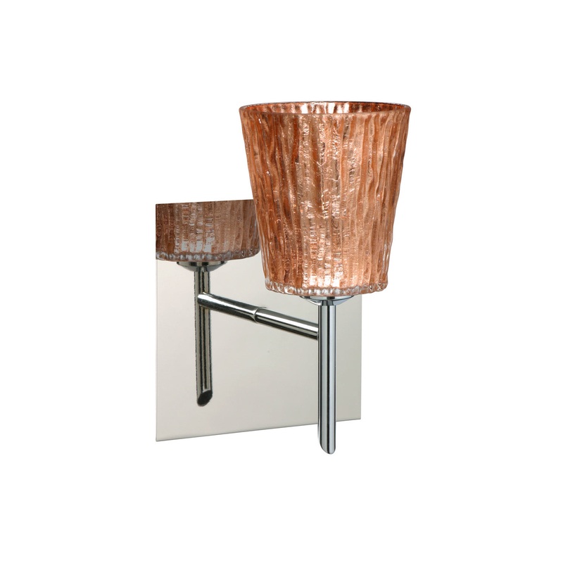 Besa 1SW-5125CF-CR-SQ Nico One Light Wall Sconce Chrome