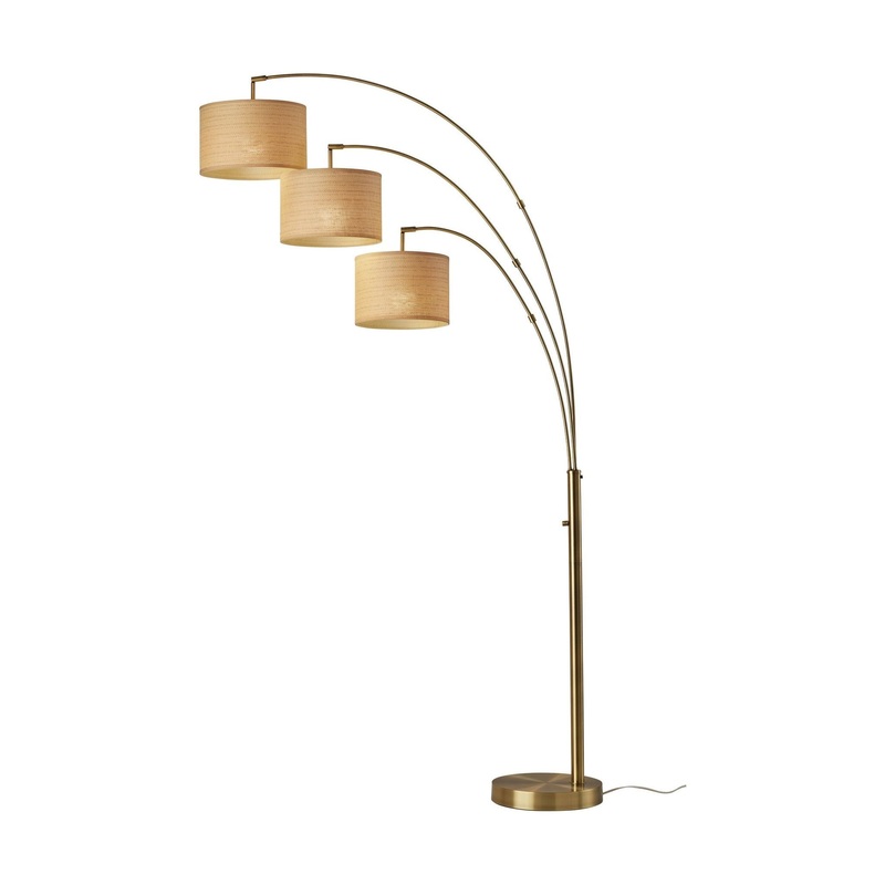 Bowery 3-Arm Arc Lamp Antique Brass