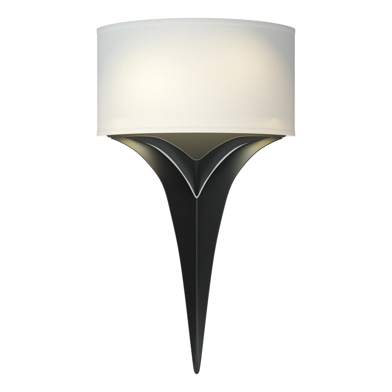 Calla Sconce Black Flax Shade (SE)