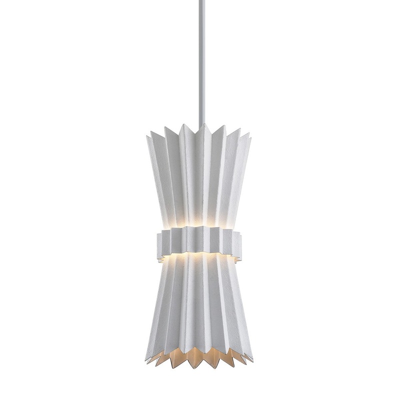 Corbett Lighting 313-41-GSW Moxy One Light Pendant Gesso White (Discontinued)