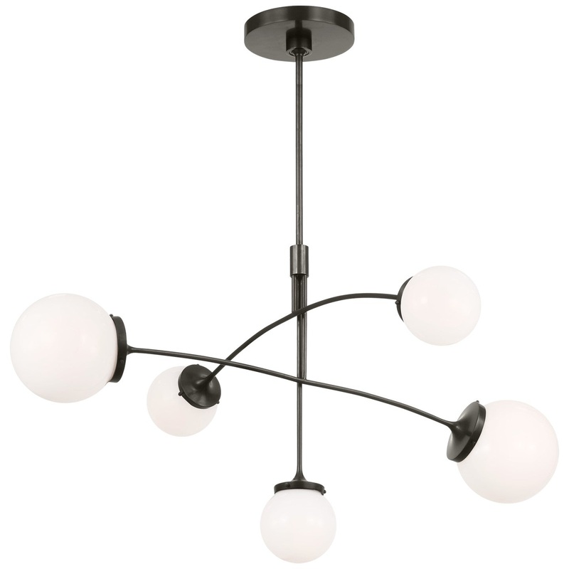 Five Light Chandelier from the Prescott Collection in Bronze Finish by Visual Comfort Signature