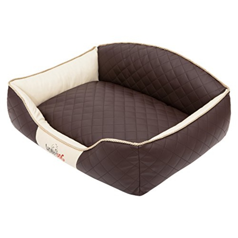 Hobbydog Elite – Lettino per Cani, XL, Lati Marrone/Beige