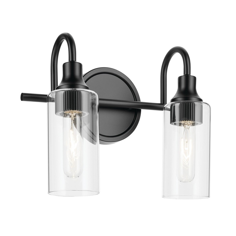 Kichler 55210BK Two Light Bath, Black