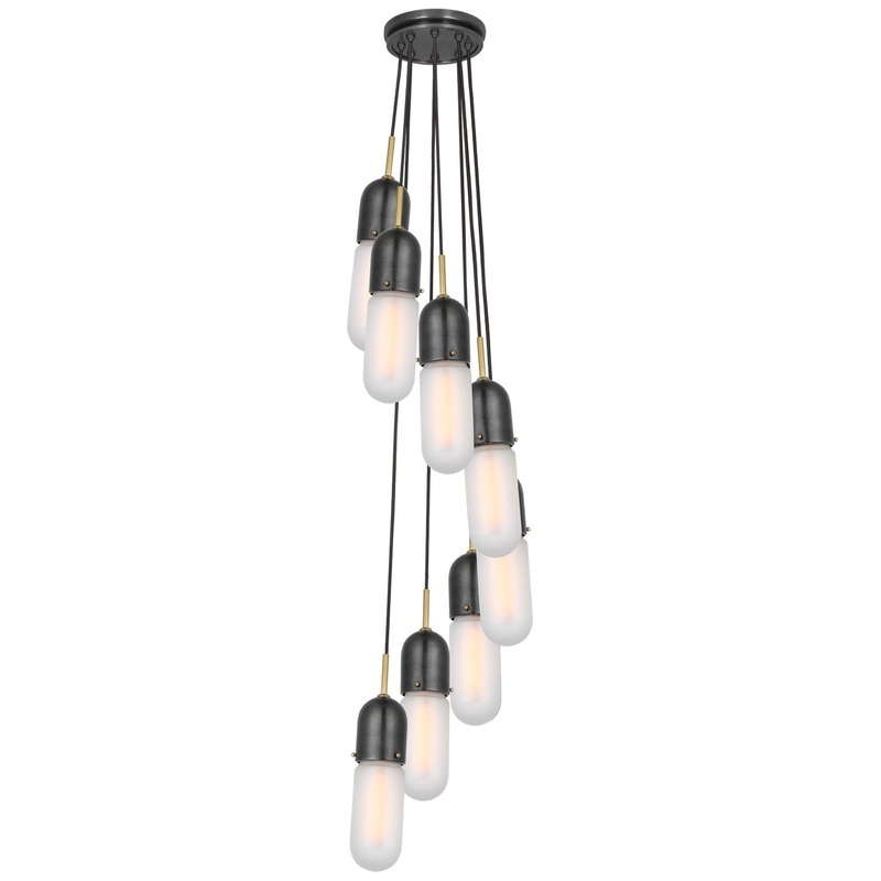 LED Pendant from the Junio Collection in Bronze and Brass Finish by Visual Comfort Signature