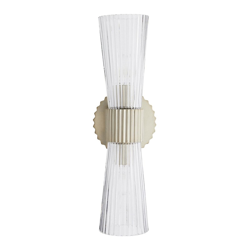 Arteriors 49255 Whittier Two Light Wall Sconce Fluted Clear