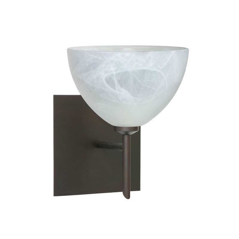 Besa 1SW-467952-BR-SQ Brella One Light Wall Sconce Bronze (Discontinued)