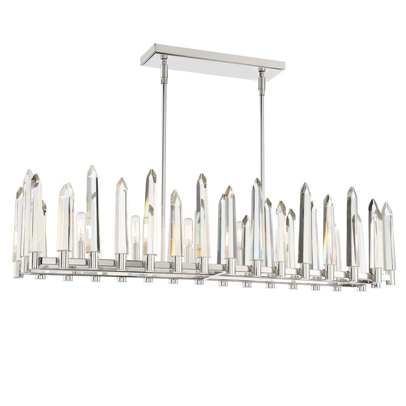 Crystorama WAT-B2006-PN Watson Six Light Chandelier Polished Nickel