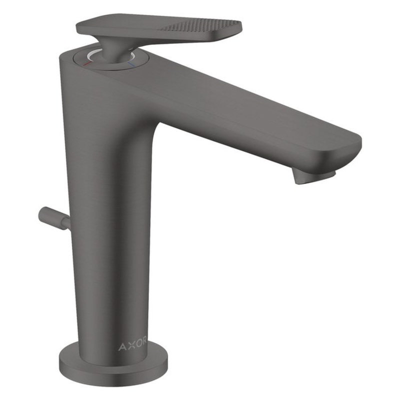 Lavatory Faucet Citterio C 125 1 Lever Cubic Cut ADA WaterSense Brushed Black Chrome 1.2 Gallons per Minute Deck Mount Pop-Up 1 Hole CoolStart EcoRight AirPower Comfort Zone