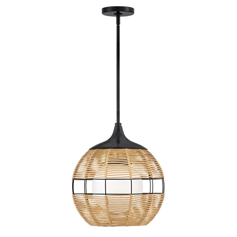 LED Pendant from the Maddox Collection in Black Finish by Hinkley
