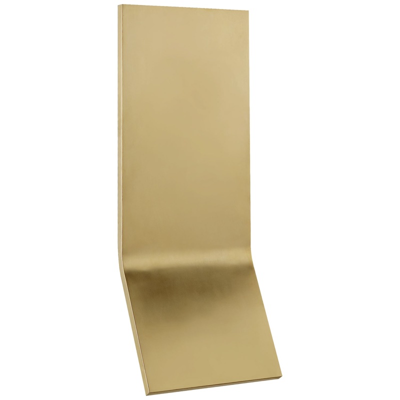 LED Wall Sconce from the Bend Collection in Natural Brass Finish by Visual Comfort Signature