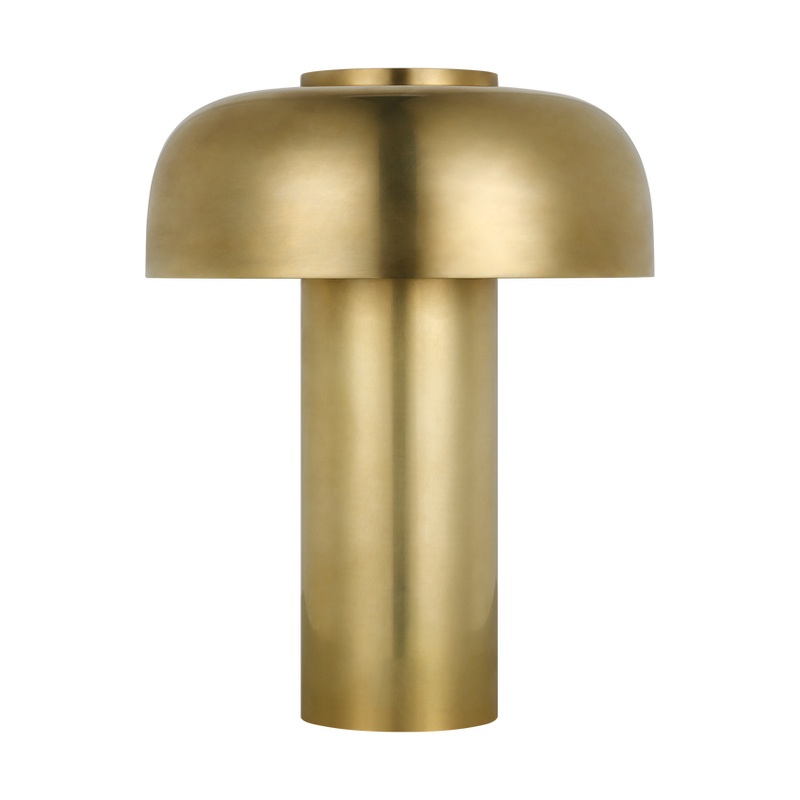 Louver 9 Rechargeable Table Lamp Hand Rubbed Antique Brass
