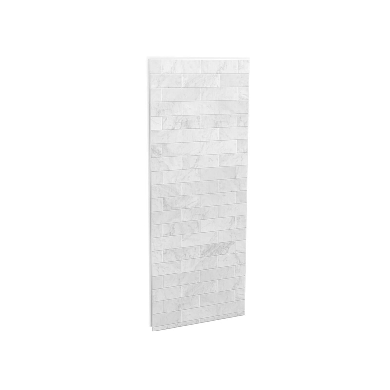 MAAX 103415-307-508 Utile 36 in. Composite Direct-to-Stud Side Wall in Marble Carrara