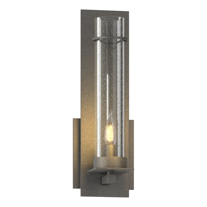 New Town Sconce Natural Iron Seeded Clear Glass (II)