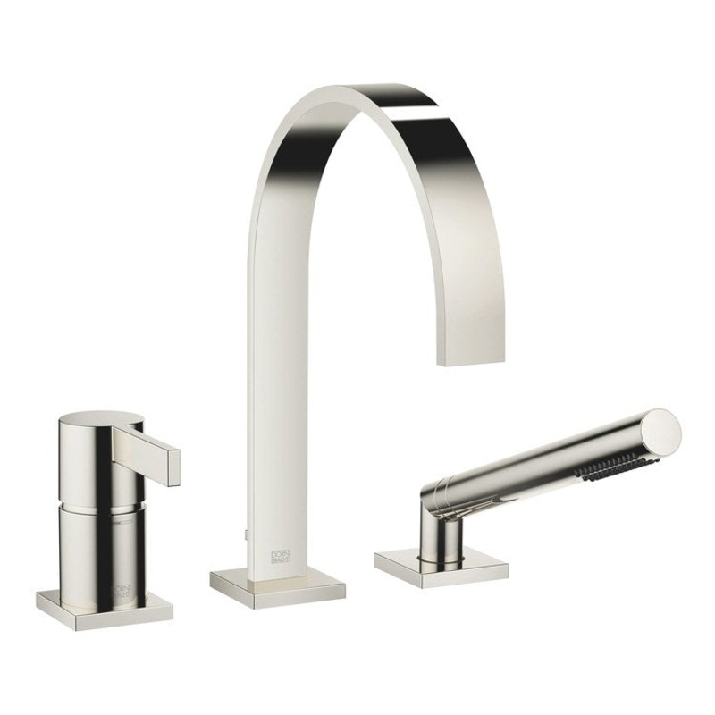 Tub Filler MEM Mixer for Deck Mount with Handshower 1 Lever Platinum