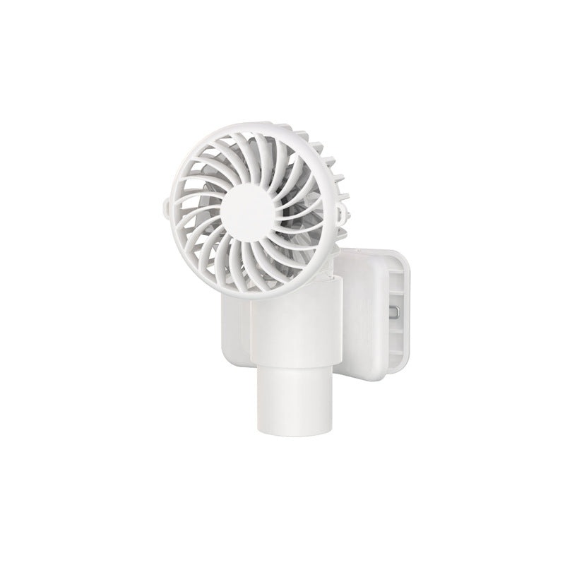 White Portable Multifunctional Clip Fan DQ261 – 1000mAh Battery, 3-Speed, Quiet Cooling for Summer