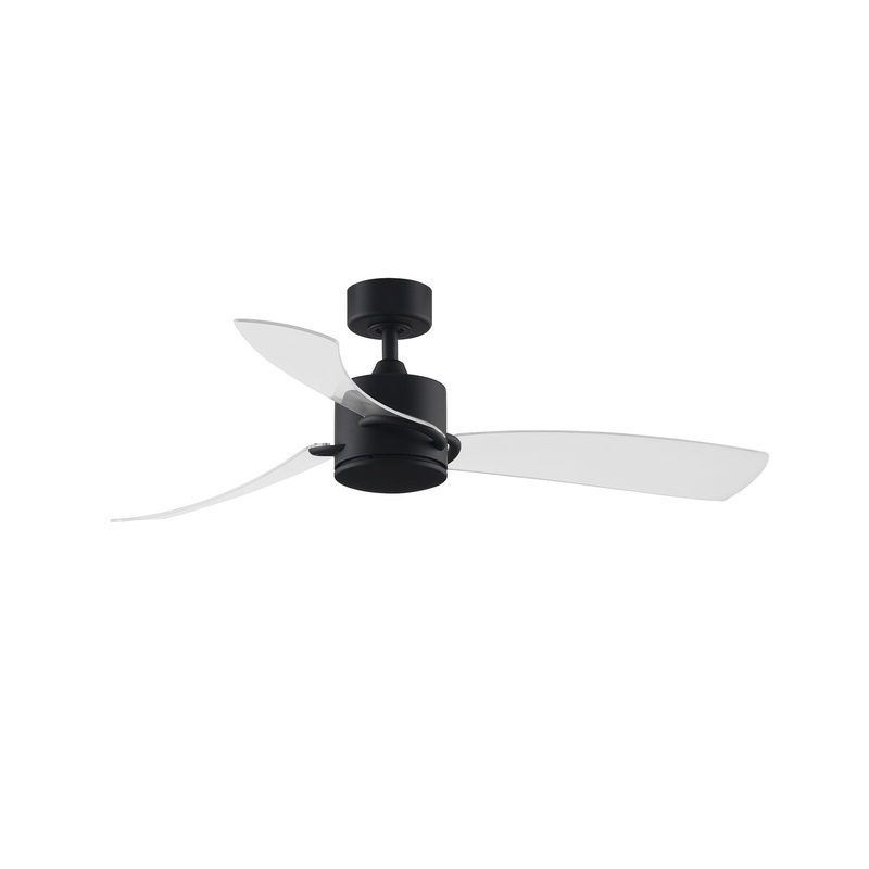 52″ 3-blade SculptAire 52″Ceiling Fan by Fanimation (Damp Rated) 52″ Black/Clear