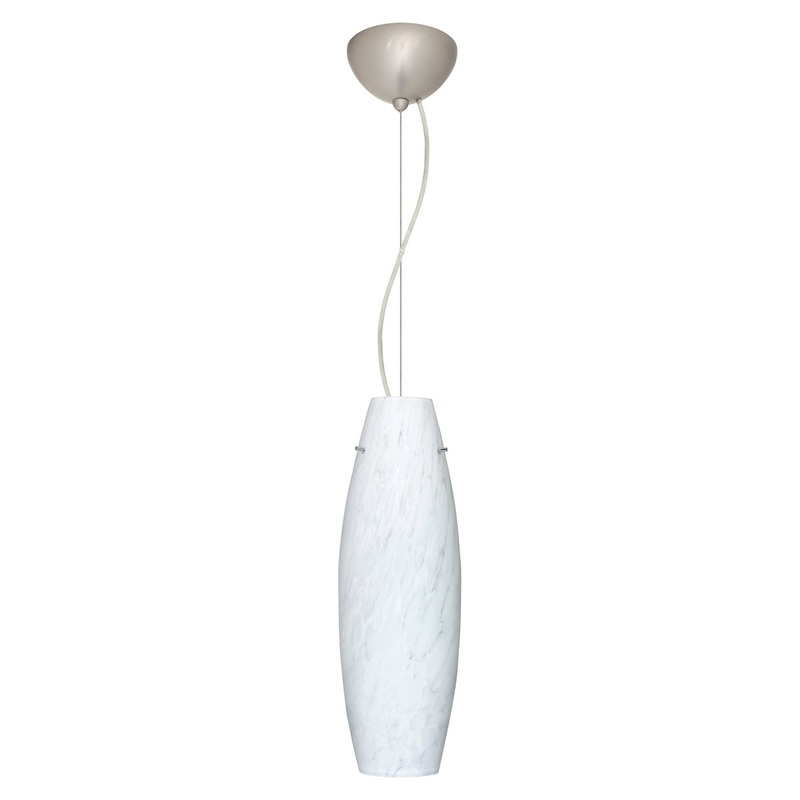 Besa 1KX-412719-LED-SN Tara One Light Pendant Satin Nickel