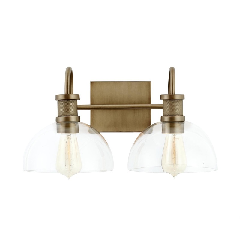 Capital Lighting 139123AD-497 Cassidy 2 Light Vanity Aged Brass