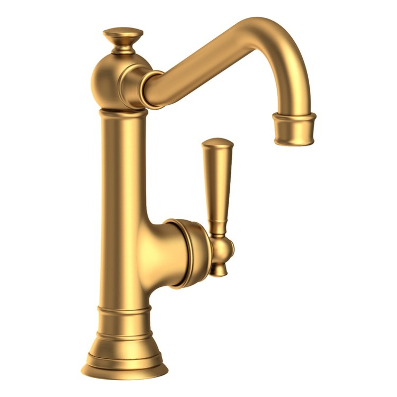 Kitchen Faucet Jacobean 1 Lever ADA Satin Bronze PVD Spout Height 7-2/3 Inch 1.8 Gallons per Minute