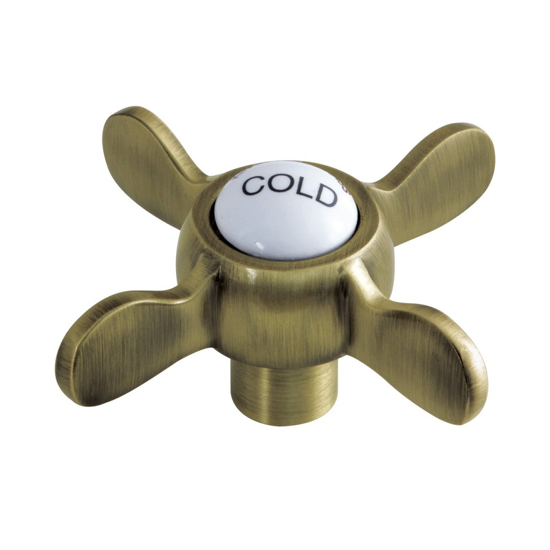 KSH285ABC Cold Metal Cross Handle, Antique Brass