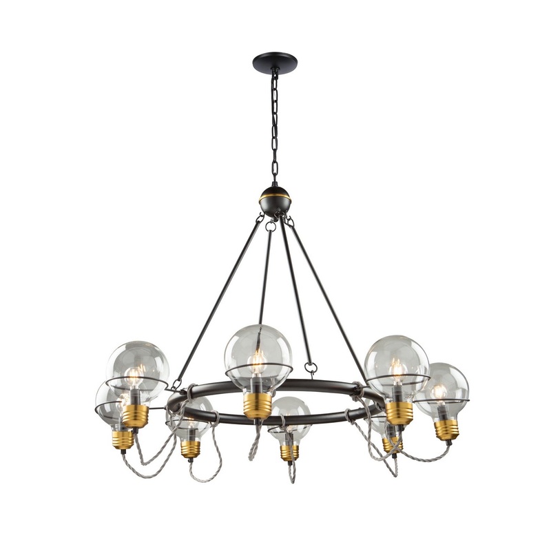 Martina Chandelier – Black and Brushed Brass / 34.57