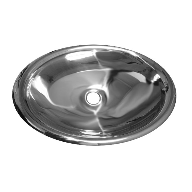 Noah’s Collection Mirrored Stainless Steel Drop-In/Undermount Bathroom Basin
