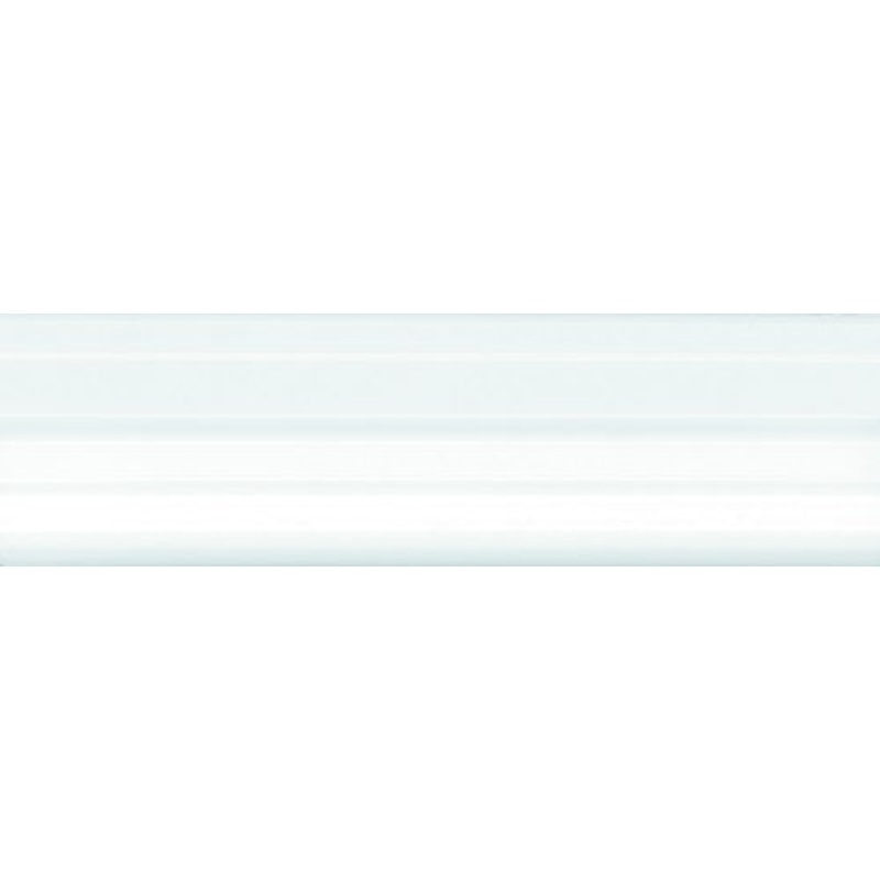 Roca Tile Usa Inc United States Ceramic Tile 2 3/4 X 10 Cornice U081 White Ice Bright Ceramic Wall Trim U081-Cornice