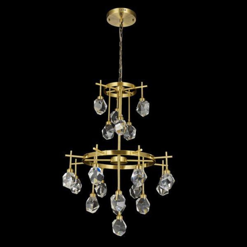 Rock Crystal Pendant Antique Brass