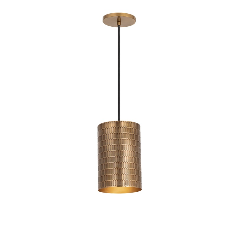 Shaka 1-Light Mini Pendant Weathered Brass