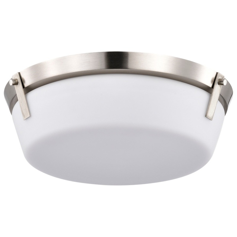 Three Light Flush Mount from the Rowen Collection in Brushed Nickel Finish by Nuvo Lighting
