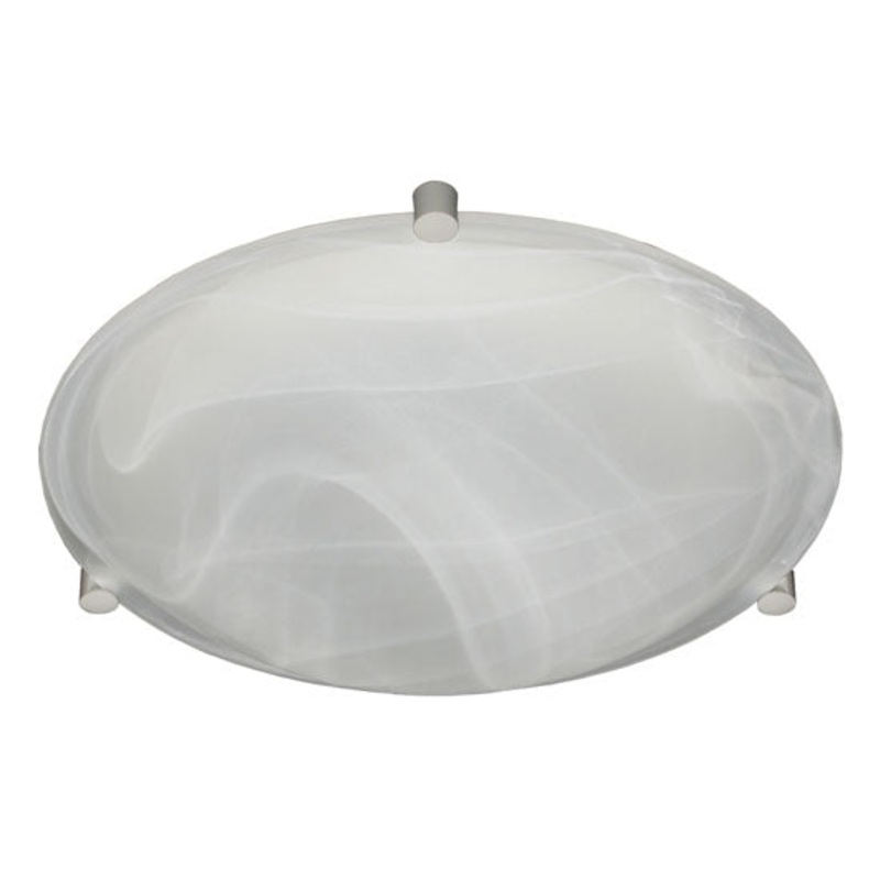 Two Light Ceiling Mount from the Trio Collection in Satin Nickel Finish by Besa