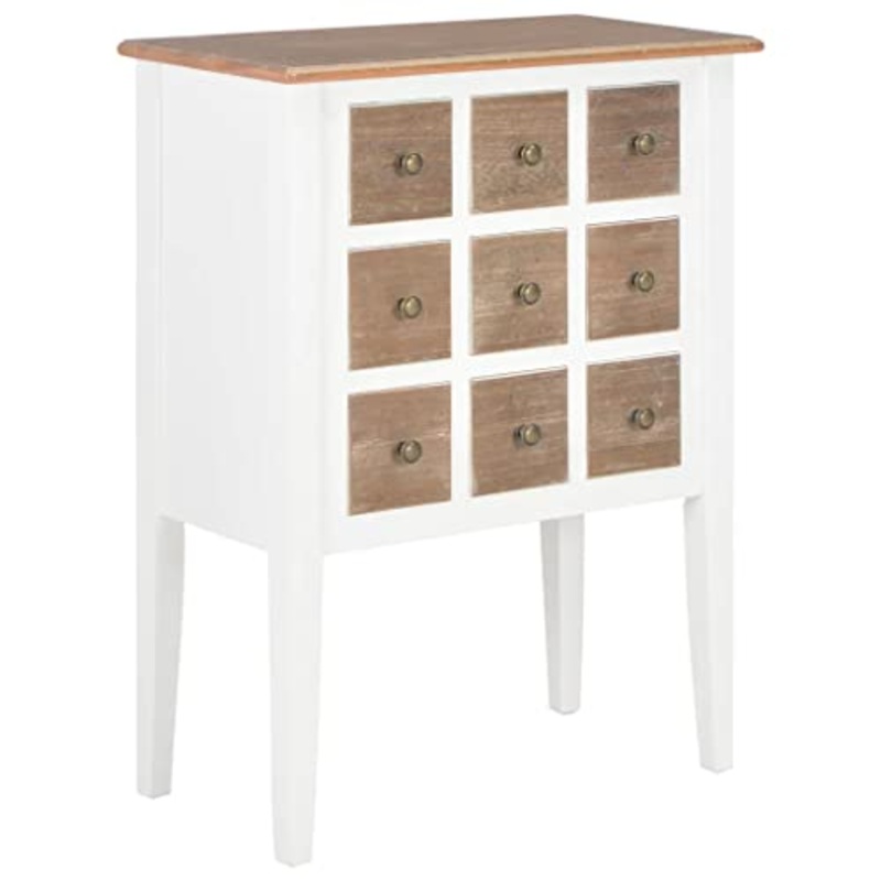 vidaXL Credenza Elegante Carattere Rustico Solida Raffinata Pulizia Facile Classica Madia Buffet Mobiletto Armadio Bianco Legno Massello