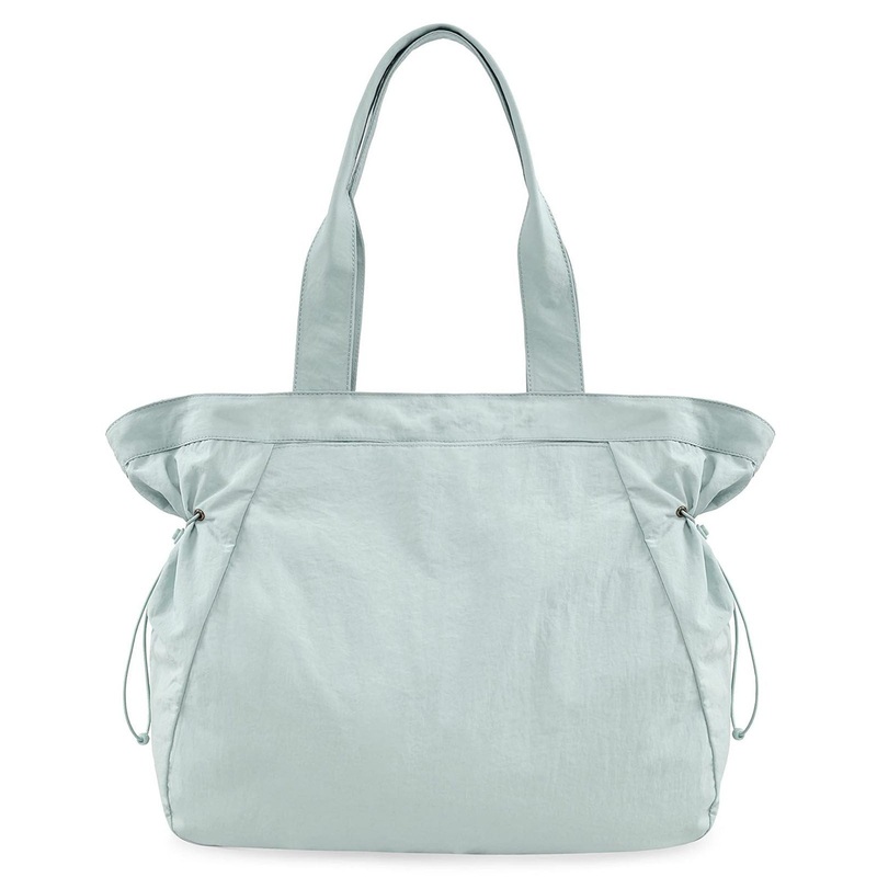 Water-Resistant Tote Bag with Drawstring Side-Cinch and Snap Closure – 18L Capacity Light Blue