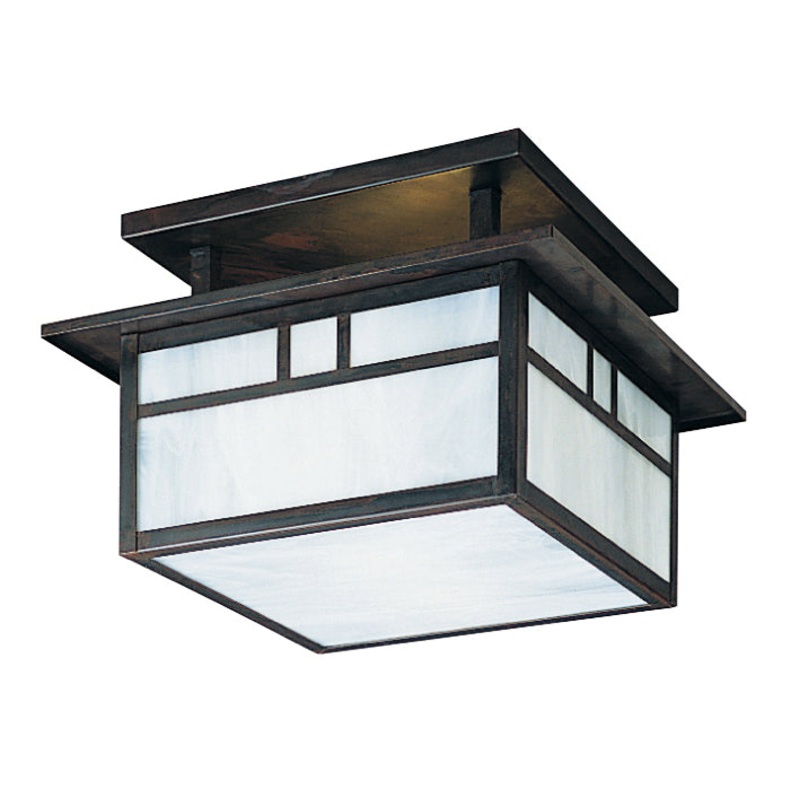 Arroyo HCM-12DTWO-BZ Huntington Two Light Flush Mount Bronze