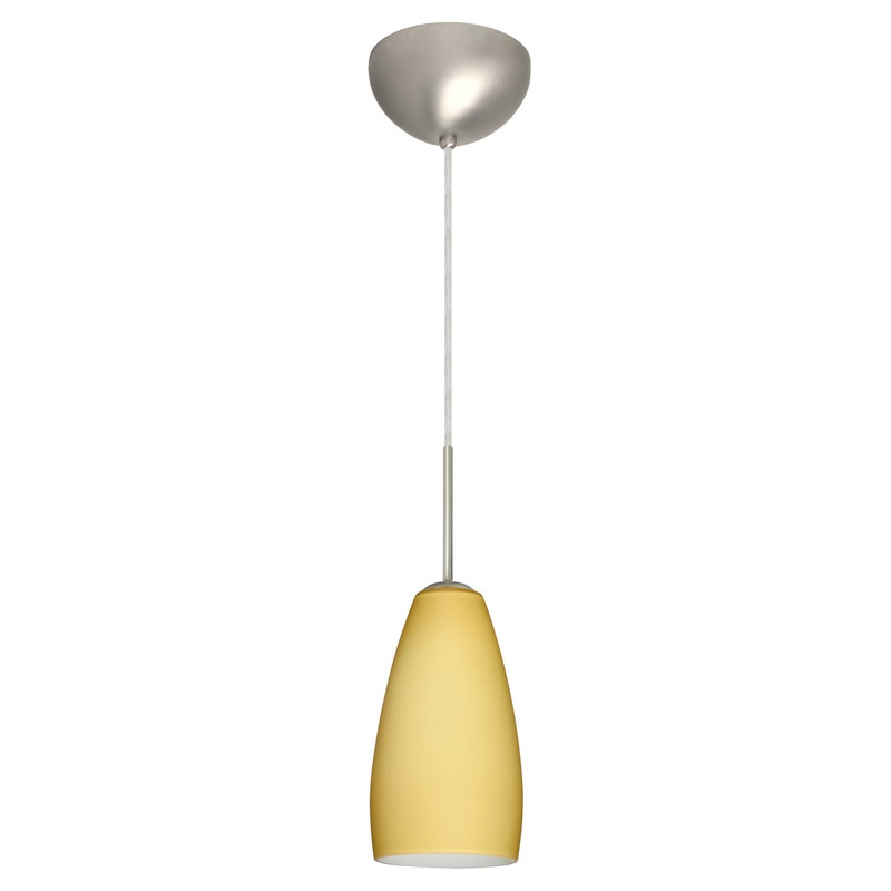 Besa 1BC-1509VM-MED-SN Chrissy One Light Pendant Satin Nickel