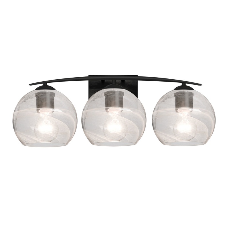 Besa 3WC-JILLYCL-BK Besa Jilly Vanity Three Light Vanity Black