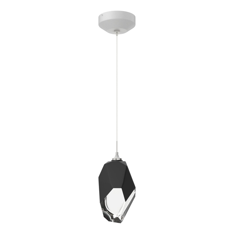 Chrysalis 1-Light Large Pendant White Black Crystal (BP)