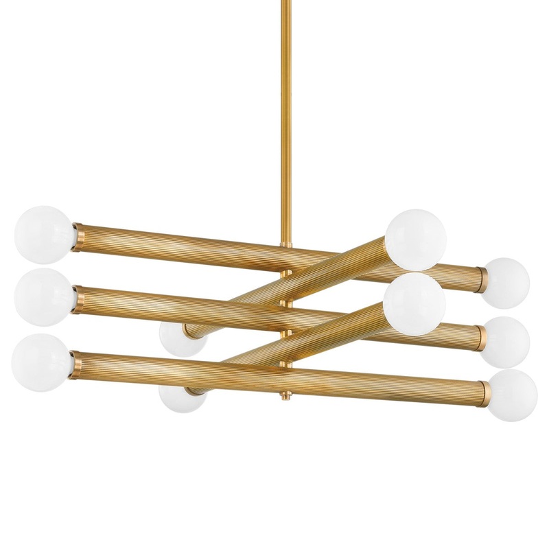 Corbett Lighting 373-50-VB Pienza Ten Light Chandelier Vintage Brass