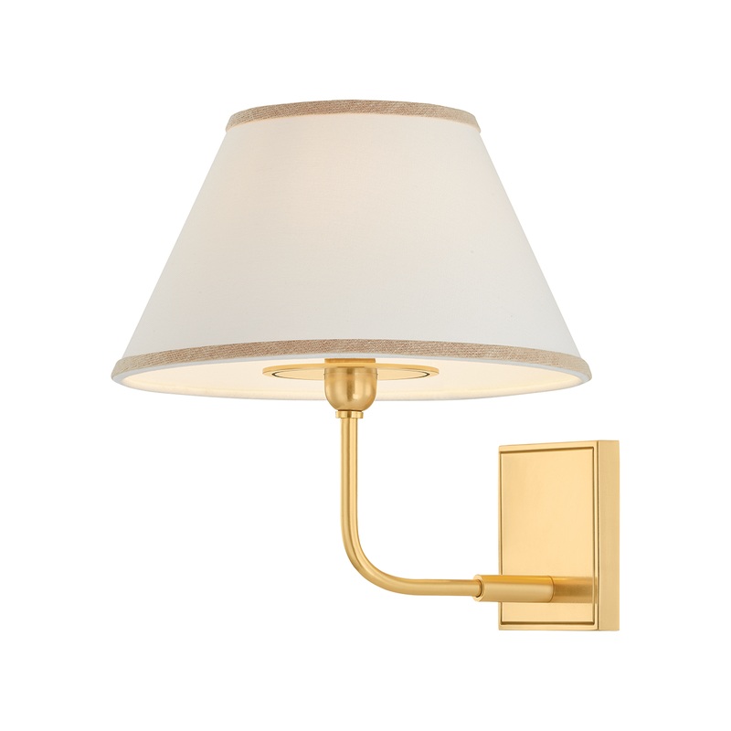 Durland 1-Light Wall Sconce Aged Brass