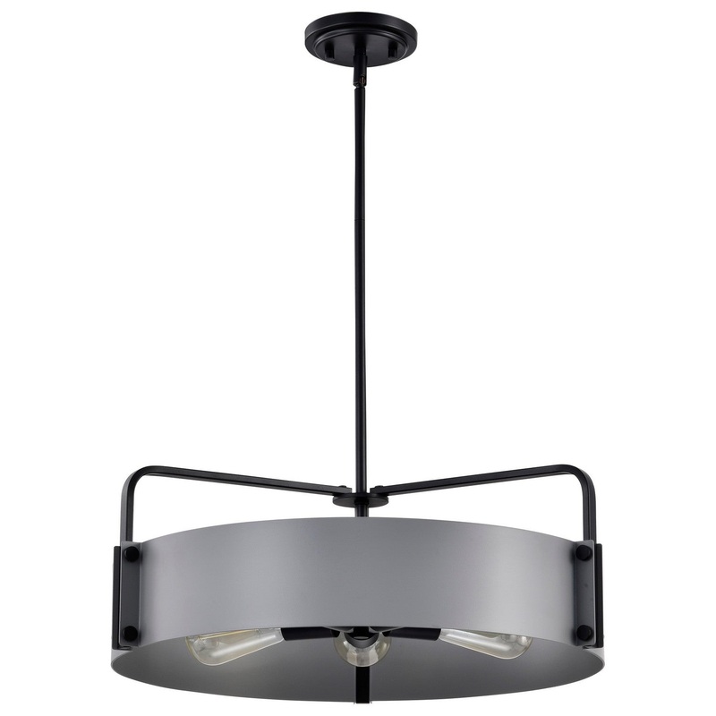 Five Light Pendant from the Altos Collection in Matte Gray Finish by Nuvo Lighting
