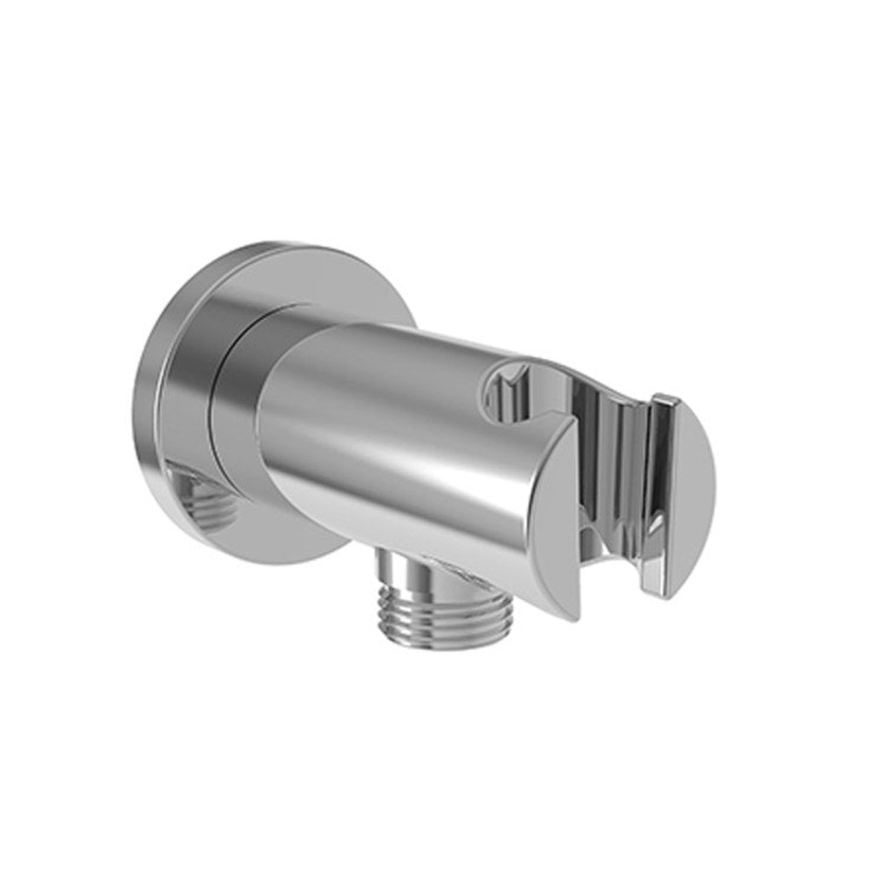 Handshower Elbow Wall Supply Round Holder Brass Flat Black