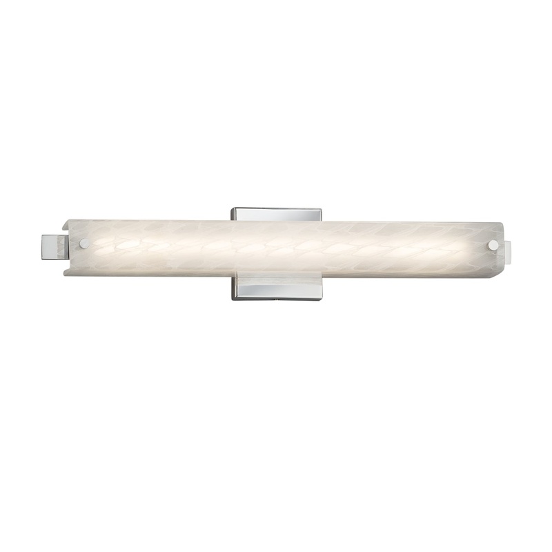 LED Bath Bar from the Fusion Collection in Polished Chrome Finish by Justice Designs