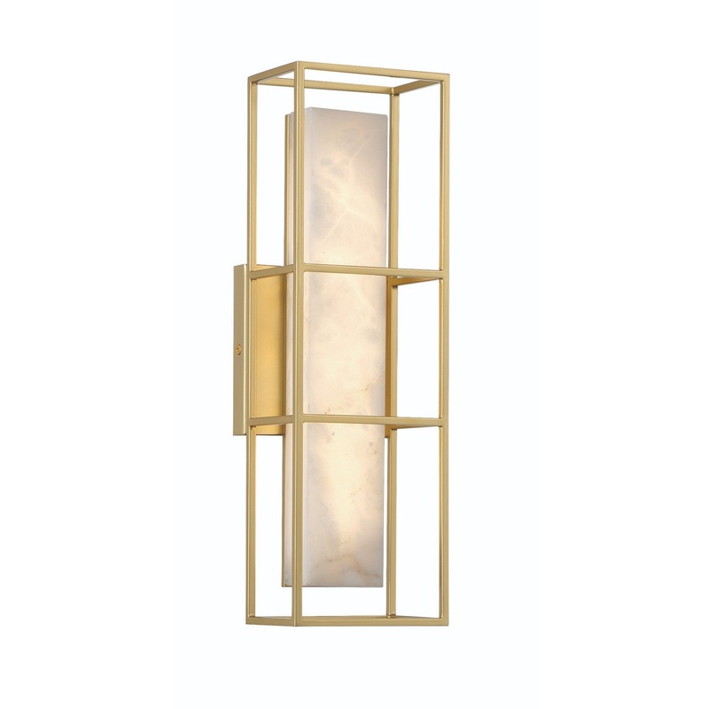 LED Outdoor Wall Sconce from the Blakley Collection in Gold Finish by Eurofase
