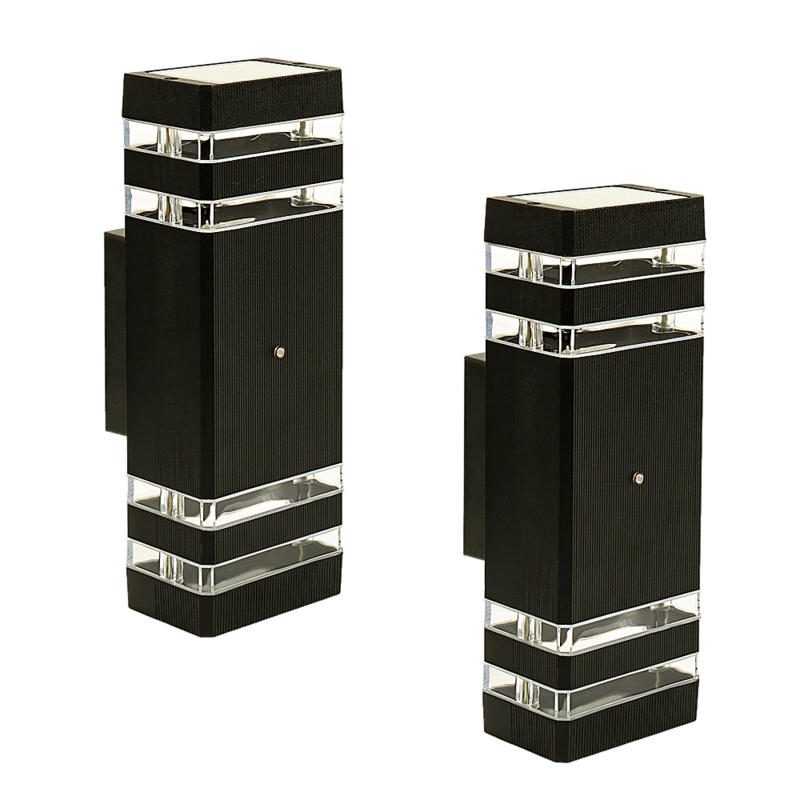 Modern 12″ LED Up Down Wall Light dual Lamp Fixtures Outdoor Dusk to Dawn Sensor