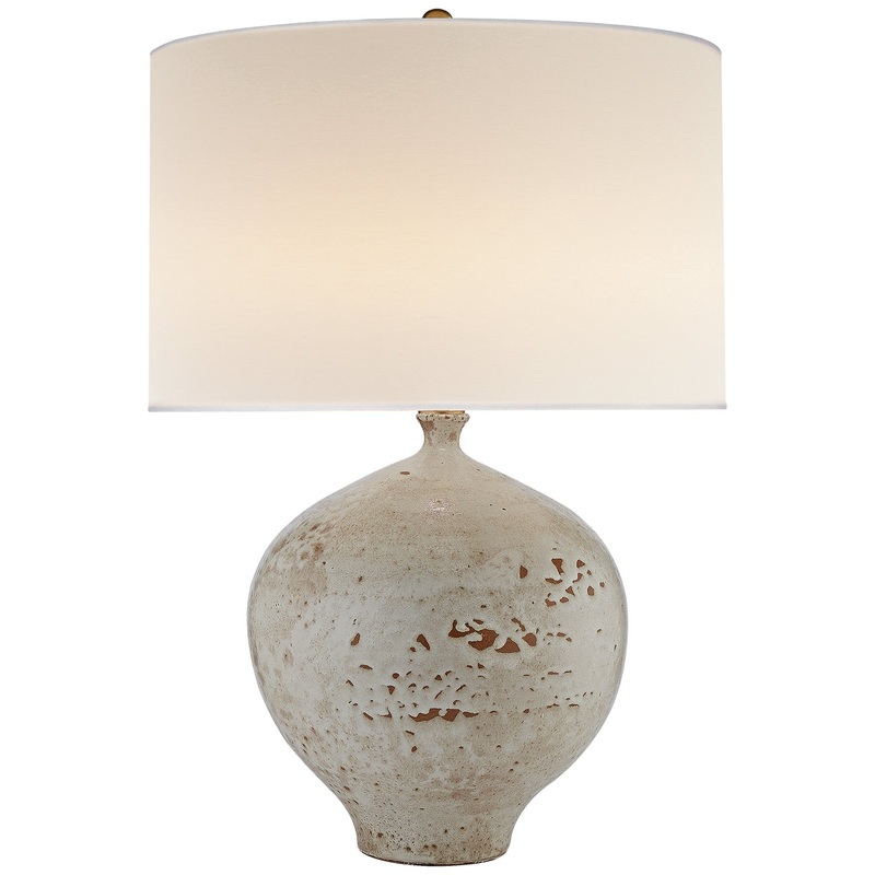 One Light Table Lamp from the Gaios Collection in Pharaoh White Finish by Visual Comfort Signature