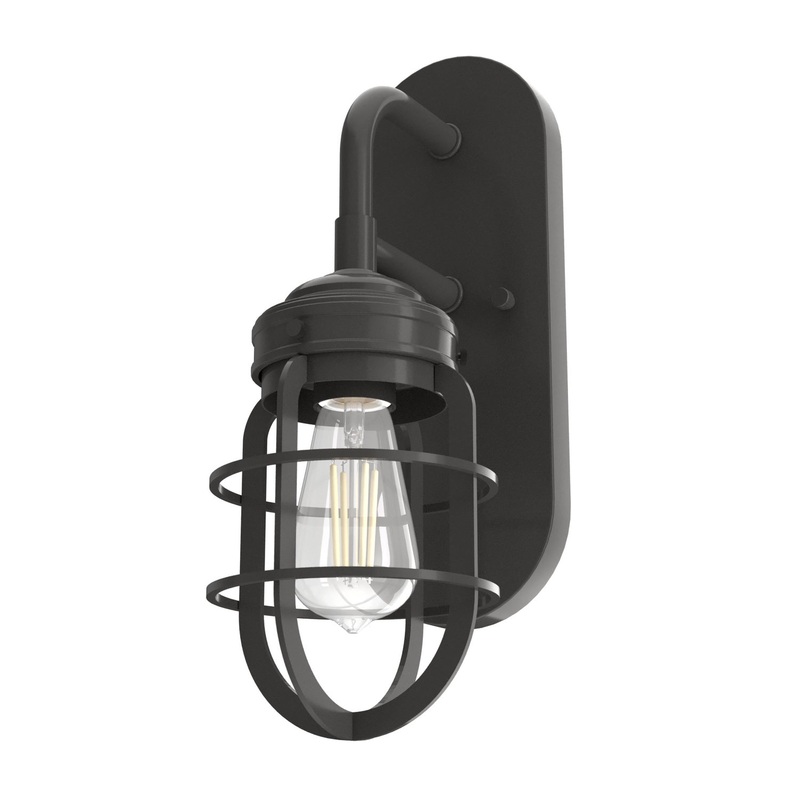 One Light Wall Sconce from the Starklake Collection in Noble Bronze Finish by Hunter