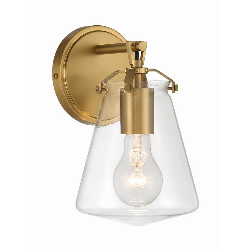One Light Wall Sconce from the Voss Collection in Luxe Gold Finish by Crystorama