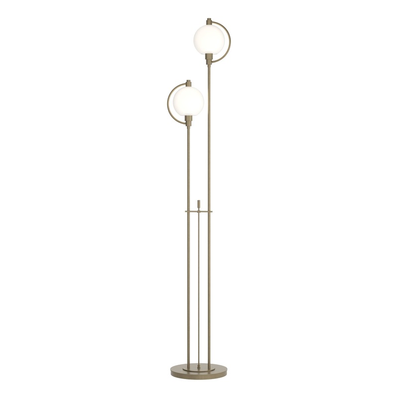 Pluto Floor Lamp Soft Gold Opal Glass (GG)